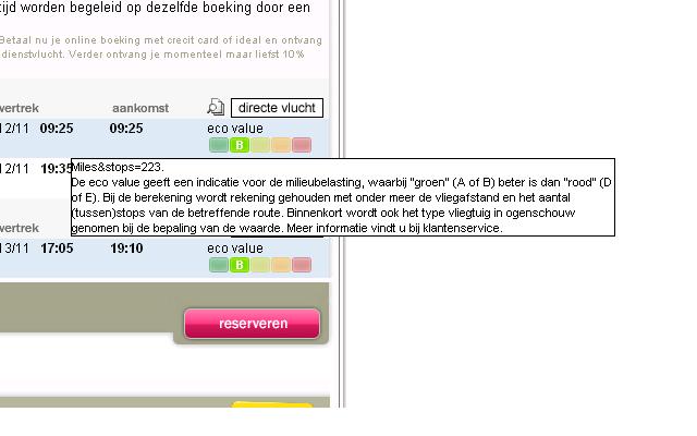 Energielabel vliegticket Energielabel vliegticket