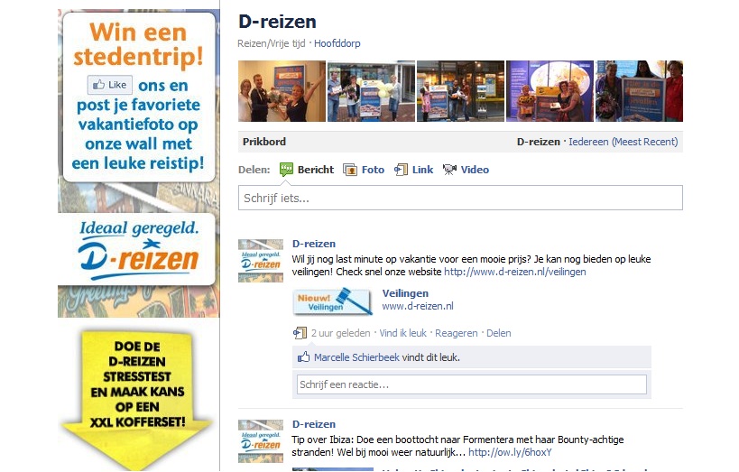 Facebook D-reizen