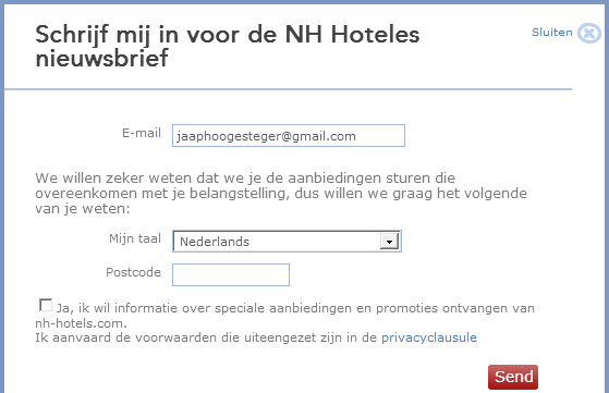 inschrijving nh hotels