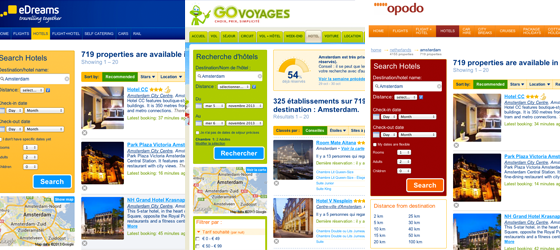 Booking.com Opodo GoVoyages Edreams