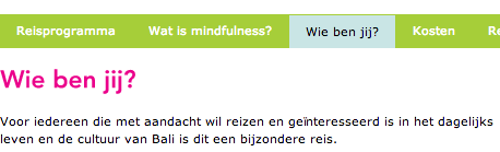Een voorzichtig begin op een specialist reseller site voor reizen naar Bali