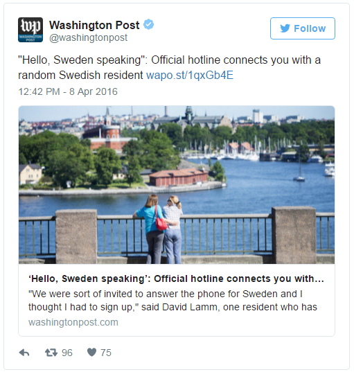 washingtonpost Bel een Zweed