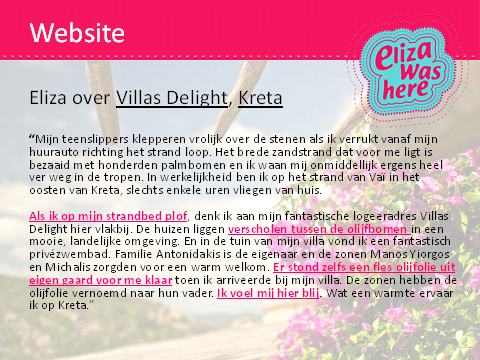 Blog Eliza was here marian van der ent website